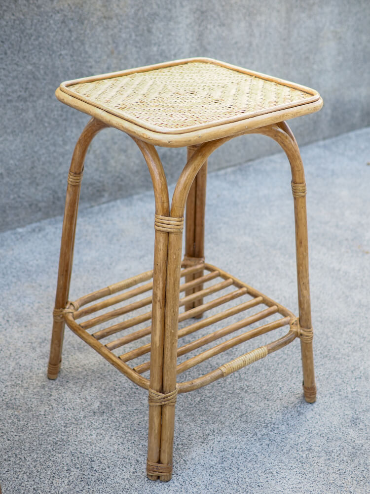 โต๊ะข้าง หวายแท้ PISAMAI รุ่น ALTO SIDE TABLE ทรง MINIMAL ขนาด 40*40*70 ซม. สีธรรมชาติ_7